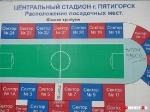 Схема стадиона "Центральный" Пятигорск