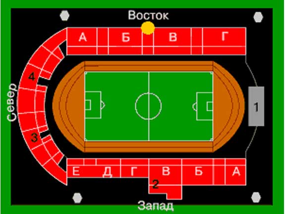 схема стадиона Локомотив Нижний Новгород