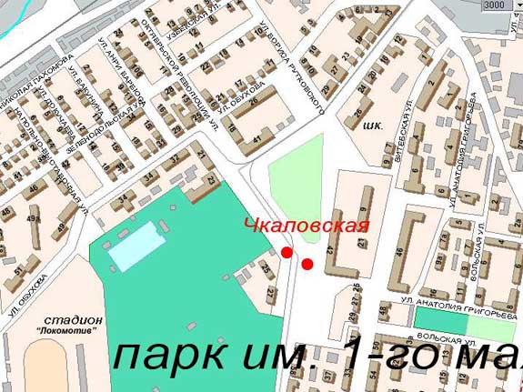 Карта парка 1 мая