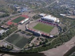 Вид стадиона Локомотив Чита с птичьего полета