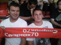 Хоккеисты «Спартака» посетили дерби в «Лужниках» Хоккеисты «Спартака» посетили дерби в «Лужниках»