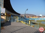 Трибуны стадиона в Кошице